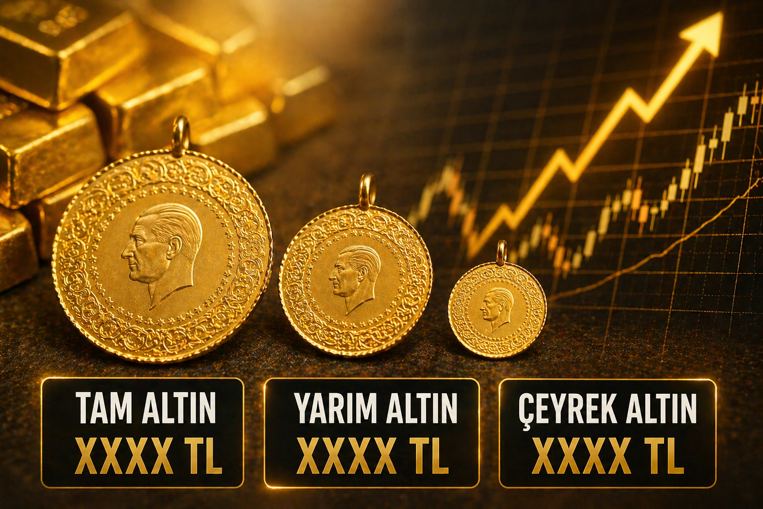 Konya altın piyasasında fiyatlar düşüşle güne başladı. Çeyrek altın 11