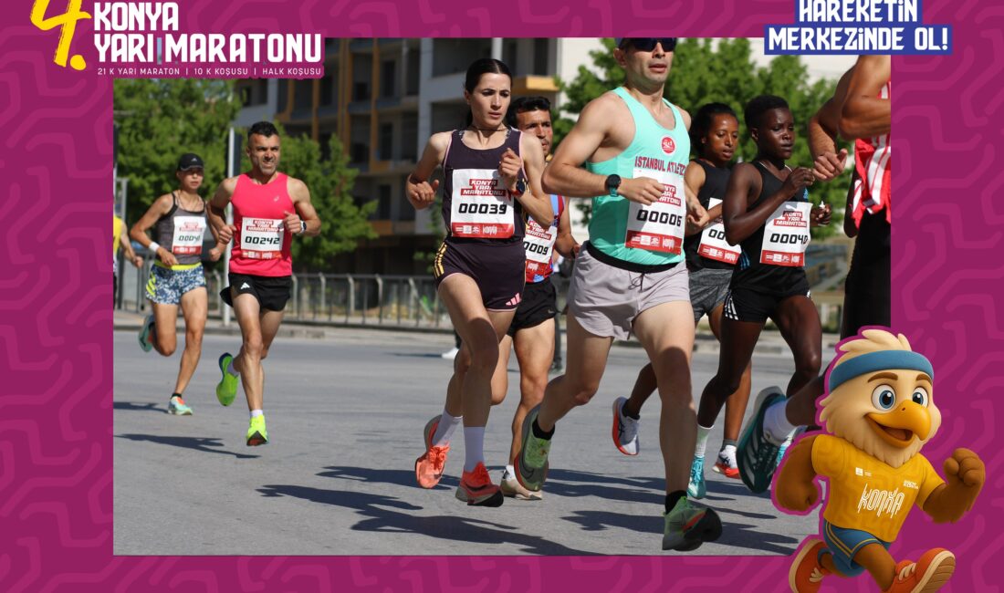 Konya Yarı Maratonu İçin Geri Sayım Başladı Konya’da 3 Mayıs 2026’da düzenlenecek 5. Uluslararası Yarı Maraton, sporcuları