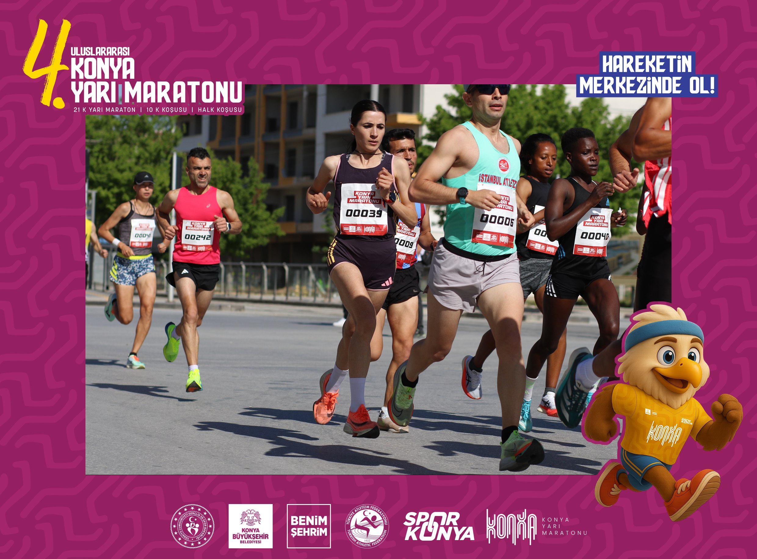 Konya’da 3 Mayıs 2026’da düzenlenecek 5. Uluslararası Yarı Maraton, sporcuları