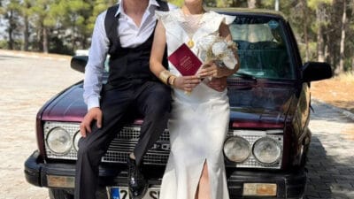 Burdur’da gece saatlerinde meydana gelen kazada 6 ay önce evlenen
