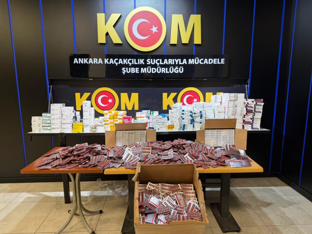 Ankara’da polis ekiplerinin düzenlediği kaçakçılık operasyonunda piyasa değeri 15 milyon