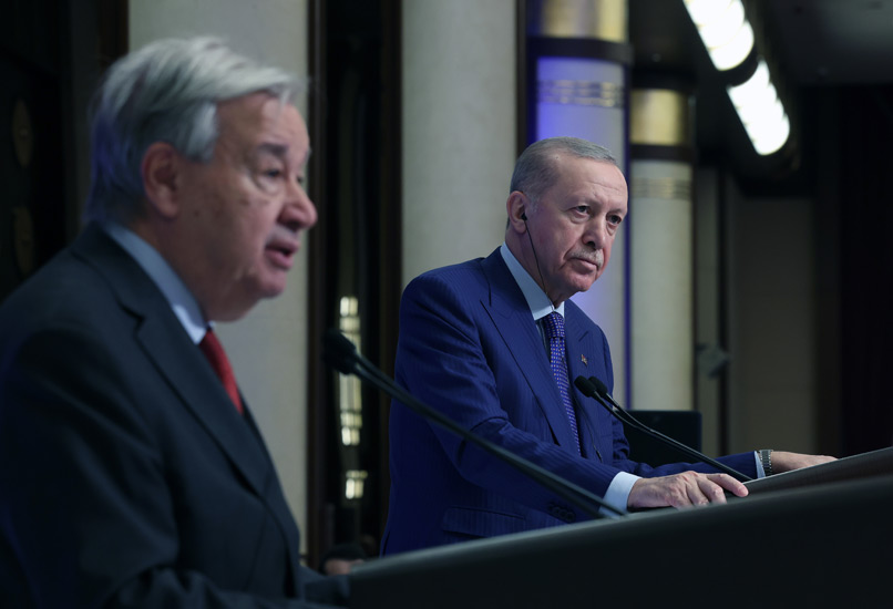 Cumhurbaşkanı Erdoğan, BM Genel Sekreteri Antonio Guterres’e Atatürk Uluslararası Barış