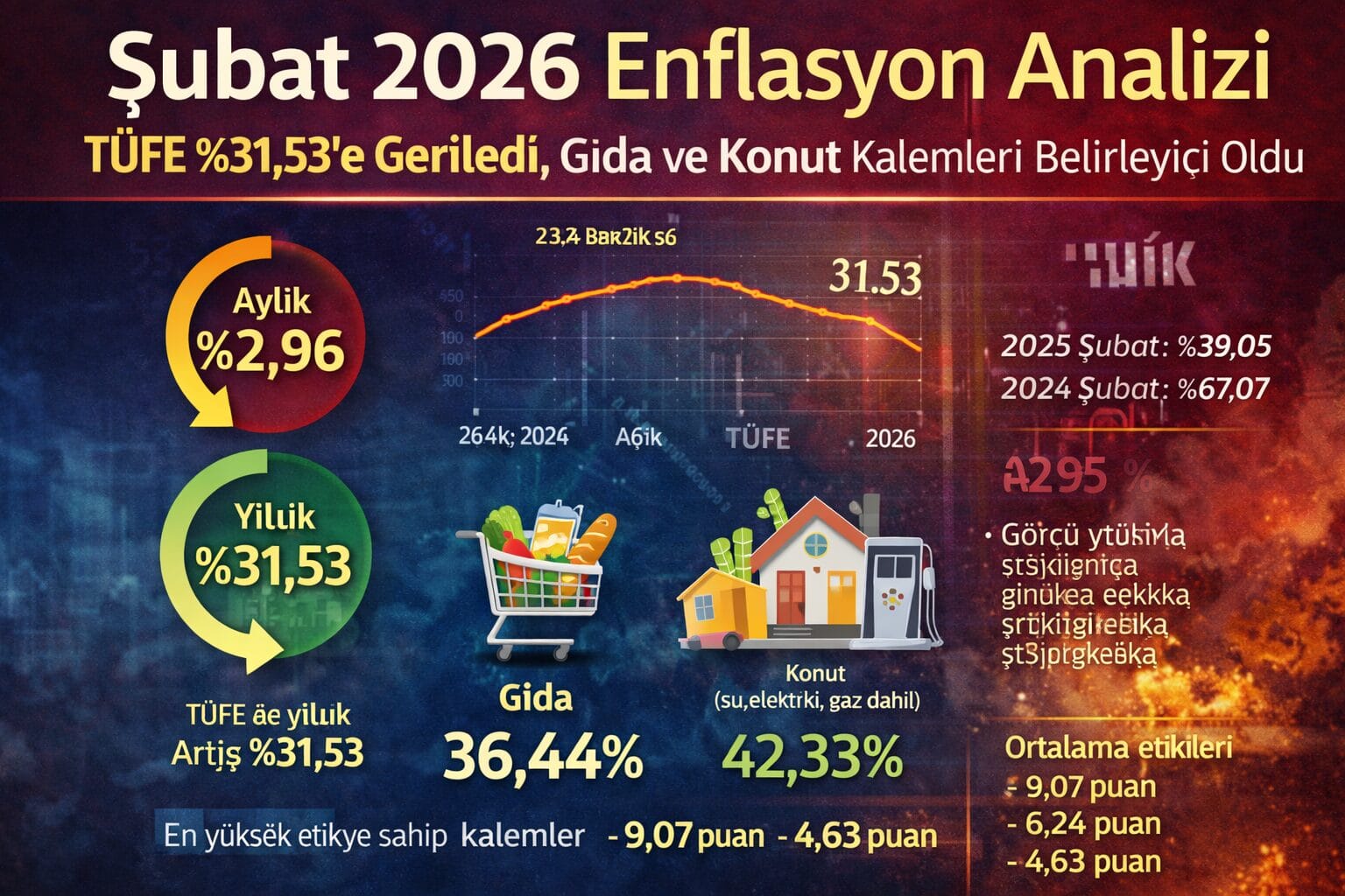 2026 enflasyon verileri yıllık ve aylık inceleme. Gıda ve konut