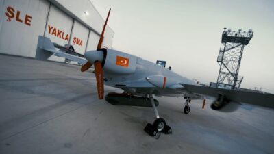 Baykar’ın geliştirdiği yerli ve milli K2 Kamikaze İHA, Saros Körfezi