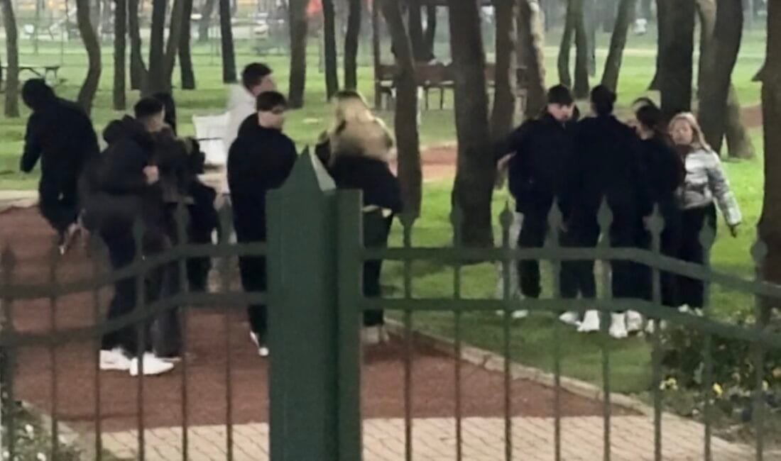 Kağıthane’de Lise Öğrencileri Parkta Birbirine Girdi Kağıthane’de Hasbahçe Parkı’nda lise öğrencileri arasında çıkan kavga cep telefonu
