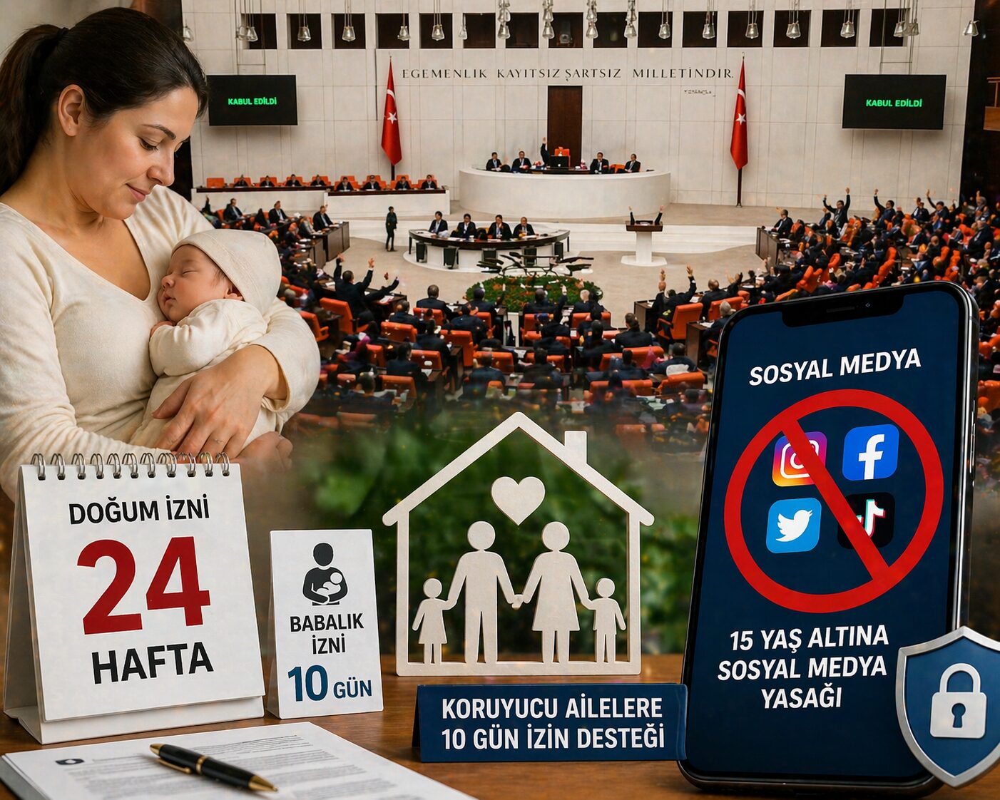 Son Dakika: Doğum İzni ve Sosyal Medya Yasası Kabil Edildi - Kelam Haber | Haberler, Son Dakika Haberleri ve Güncel Haberler