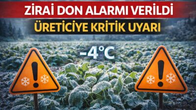 Tarım ve Orman Bakanlığı, 7-11 Nisan tarihleri arasında beklenen zirai