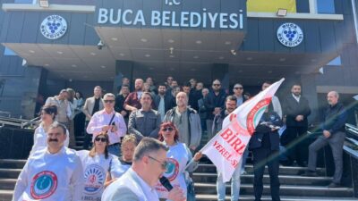 İzmir Buca Belediyesi’nde memurlar, ödenmeyen TİS alacakları ve tazminatlar nedeniyle