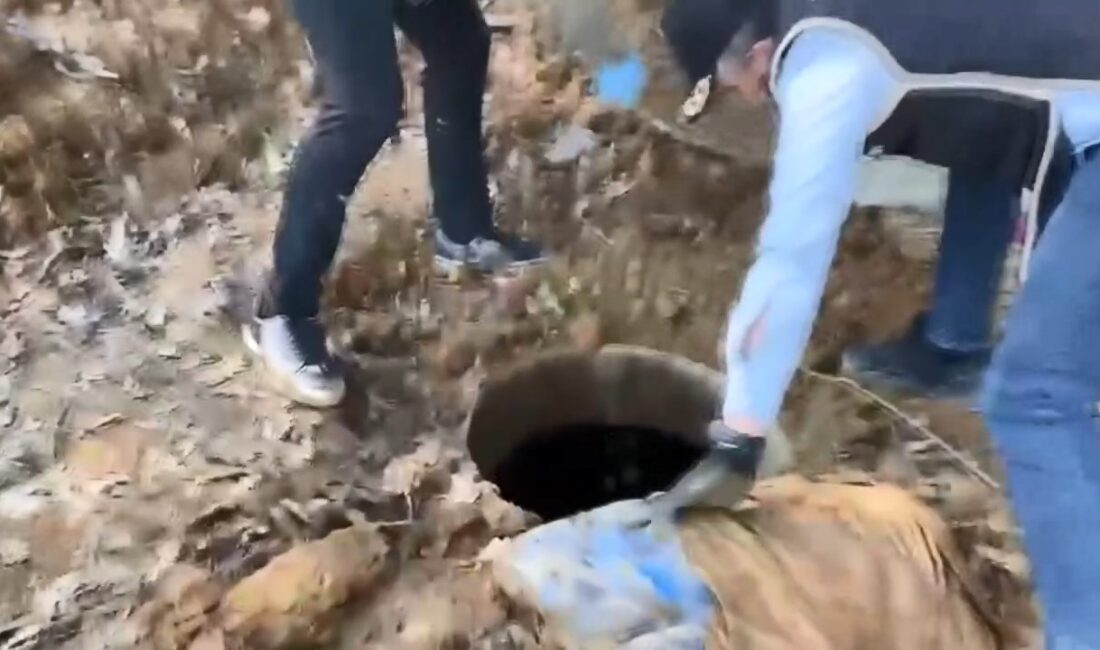 Pendik’te düzenlenen operasyonda dronla tespit edilen yer altı deposunda binlerce