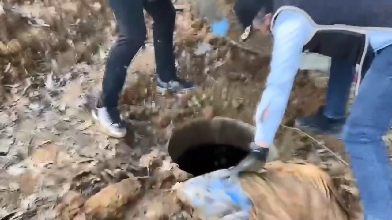 Pendik’te düzenlenen operasyonda dronla tespit edilen yer altı deposunda binlerce