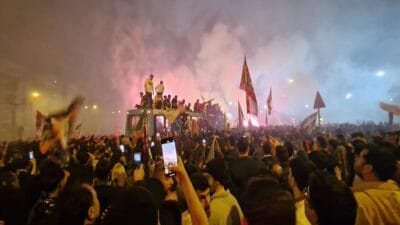 Diyarbakır’da Amedspor’un Süper Lig’e yükselmesi sonrası yapılan kutlamalarda 11 kişi