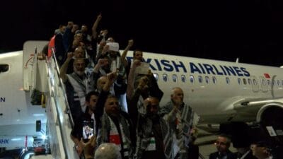 İsrail tarafından alıkonulan Küresel Sumud Filosu’ndaki 59 aktivist, Türk Hava