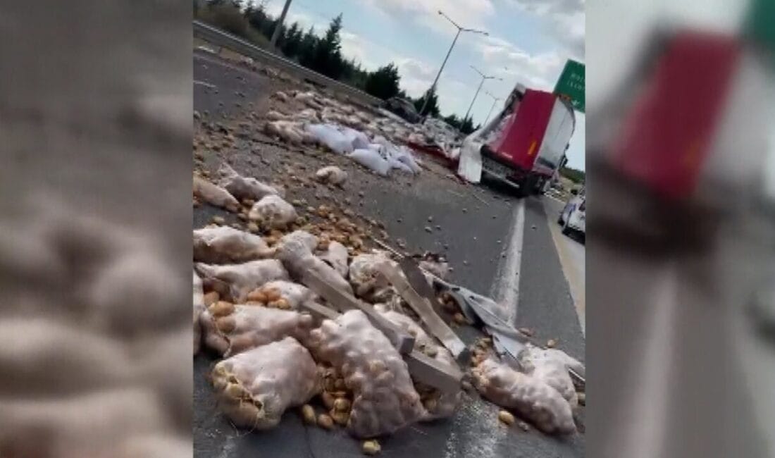 Ankara Çevre Yolu’nda Zincirleme Kaza: Patatesler Yola Saçıldı Ankara Çevre Yolu Susuz mevkisinde dönüşü kaçırdığı için aniden duran