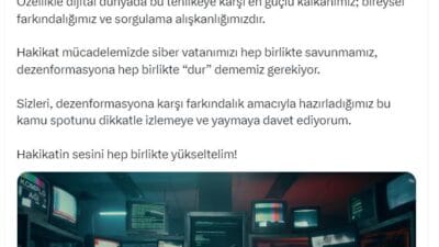 İletişim Başkanı Burhanettin Duran, dijital dünyadaki dezenformasyon tehlikesine karşı en
