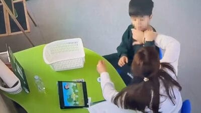 Mersin'de otizmli K.Y.'yi darbettiği gerekçesiyle yargılanan eğitmen S.P.C., duruşmada şiddet