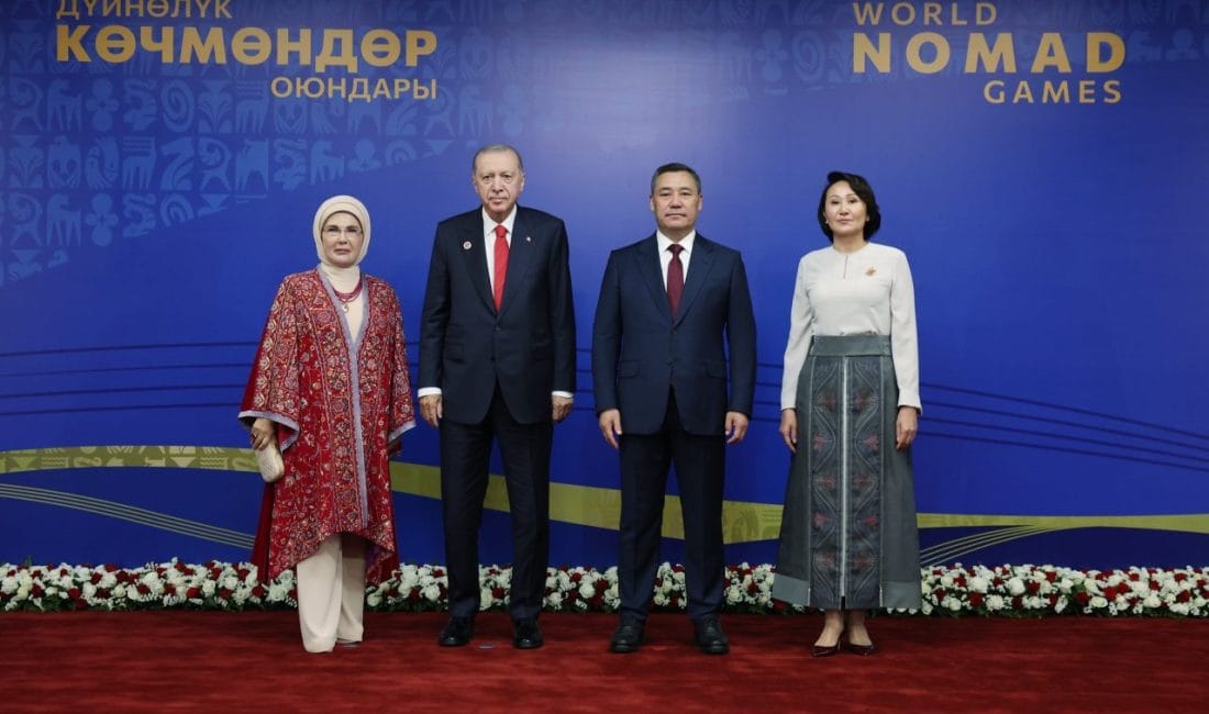 Cumhurbaşkanı Erdoğan, Dünya Göçebe Oyunları Açılış Töreni’ne katıldı Cumhurbaşkanı Recep Tayyip Erdoğan, Kırgızistan'ın Bişkek şehrinde düzenlenen Dünya Göçebe