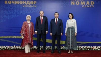 Cumhurbaşkanı Recep Tayyip Erdoğan, Kırgızistan'ın Bişkek şehrinde düzenlenen Dünya Göçebe