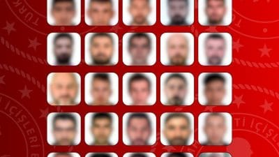 İçişleri Bakanlığı, aralarında kırmızı bültenle aranan 29 kişinin de bulunduğu