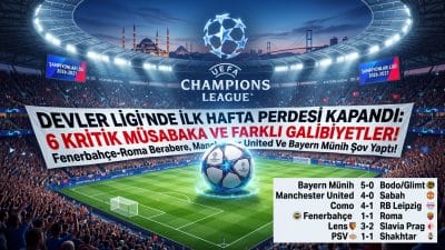 UEFA Şampiyonlar Ligi’nde 2026-2027 sezonunun ilk haftası tamamlanırken, Galatasaray deplasmanda
