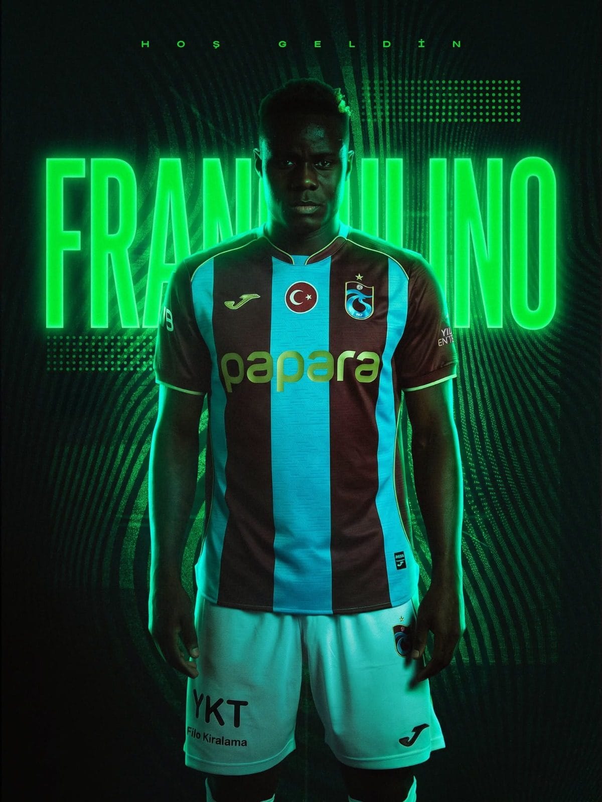 Trabzonspor, Midtjylland forması giyen 22 yaşındaki golcü Franculino Gludo Dju'yu