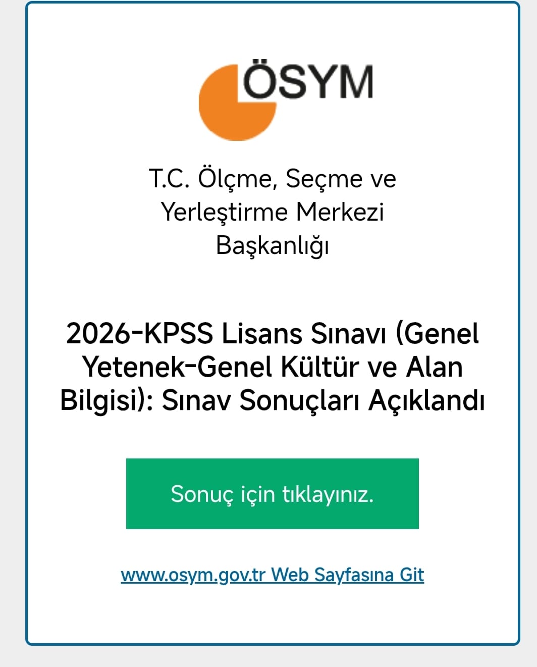 KPSS Adaylarının Merakla Beklediği Gün Geldi! ÖSYM Duyurdu: 2026-KPSS Lisans