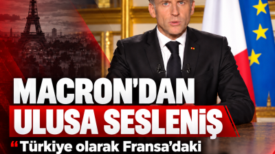 Fransa Cumhurbaşkanı Emmanuel Macron, ülke genelindeki protestoların ardından yaptığı ulusa
