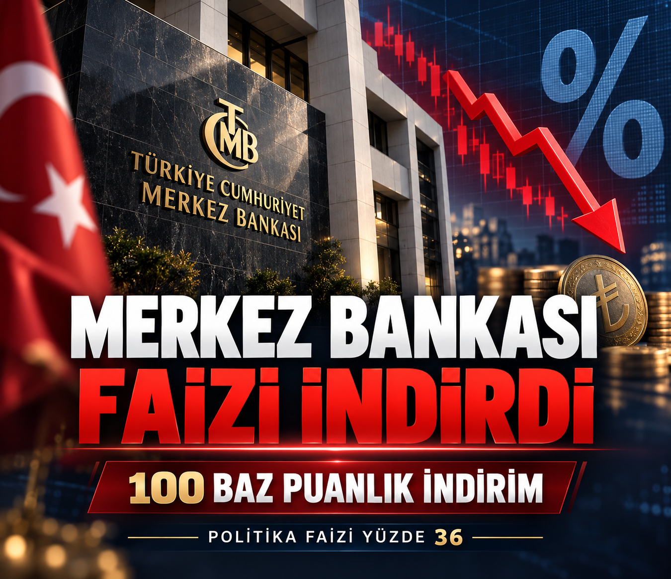 Türkiye Cumhuriyet Merkez Bankası, 22 Ekim 2026 toplantısında politika faizini