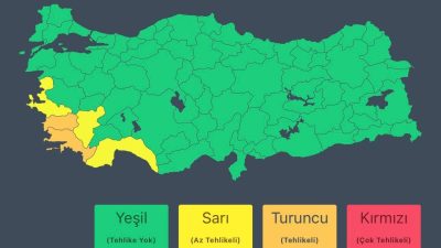 İçişleri Bakanlığı, 26 Ekim’de beş ilde beklenen sağanaklar nedeniyle sel,