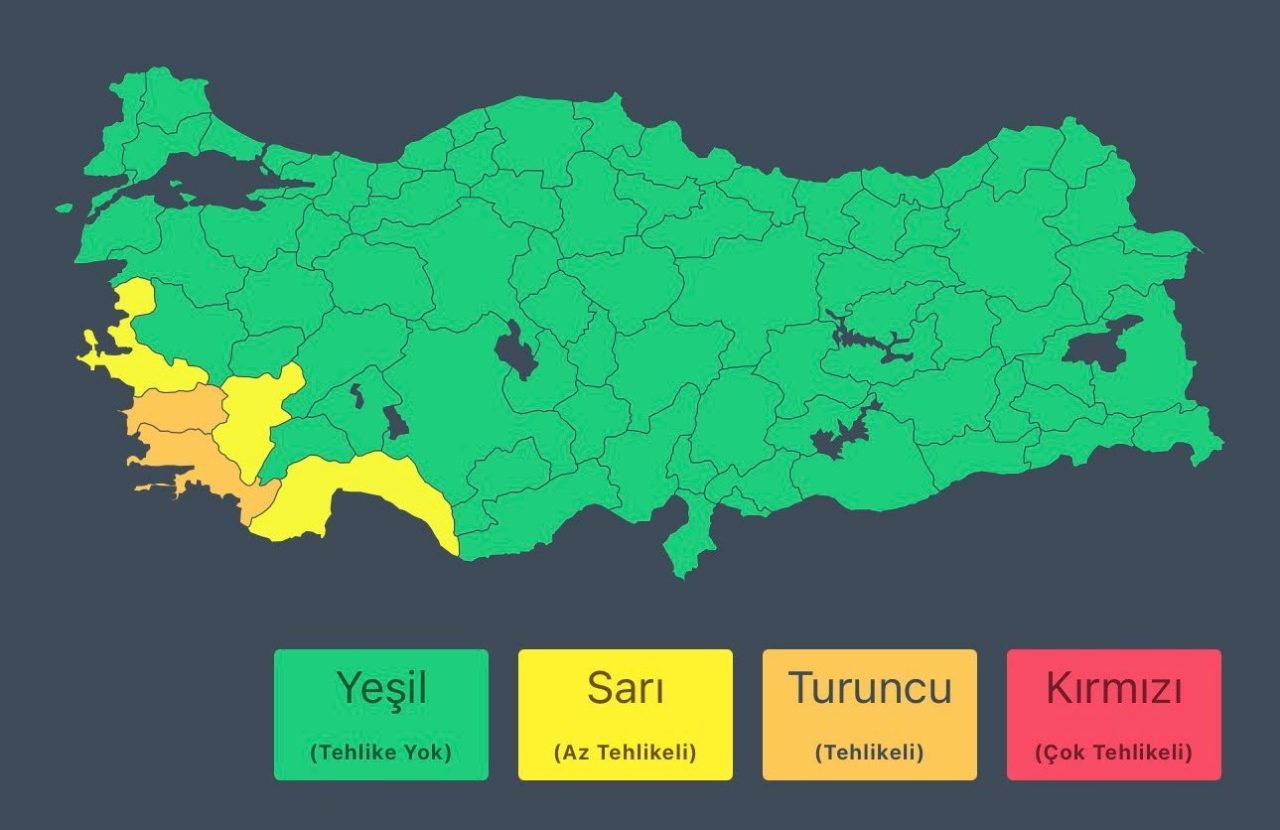 İçişleri Bakanlığı, 26 Ekim’de beş ilde beklenen sağanaklar nedeniyle sel,