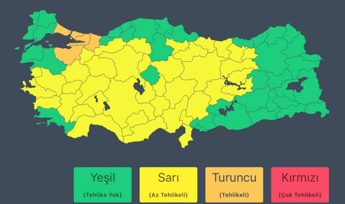 İçişleri Bakanlığı, 17-18 Ekim tarihlerinde İstanbul'un Anadolu Yakası, Kocaeli, Sakarya,